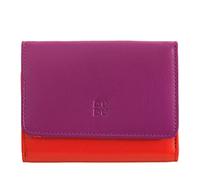 DUDU Cartera Mujer pequeña RFID en Piel Multicolor Colorful Fucsia