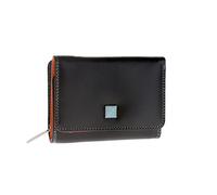 DUDU Cartera Mujer pequeña RFID en Piel Multicolor Colorful Negro