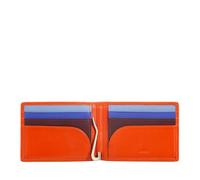 DUDU Cartera para Hombre con Clip para Billetes, de tamaño pequeño y Compacto, con protección RFID, Tarjetero y Cremallera Trasera Naranja