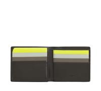 DUDU Cartera pequeña de Hombre RFID en Piel Multicolor Porta Tarjetas Coffee Brown