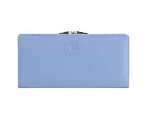 DuDu Cartera Protección RFID Piel 19.5 cm azul