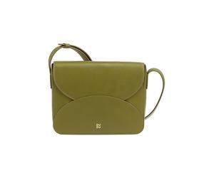 DuDu Cefalonia Bolsa de hombro Piel natural 21 cm verde oliva
