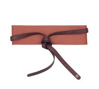 DUDU Cintura Donna OBI in Vera Pelle, Made in Italy, Cintura Larga Annodabile Donna per Vestito, Fusciacca in Pelle a Vita Alta Canela de 64 cm