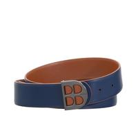 DUDU Cintura Uomo Reversibile in Vera Pelle Bicolore, Made in Italy, Double Face, H 35mm, con Fibbia Personalizzata Multicolor de 95 cm