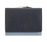 DuDu Corsica Cartera Bloqueo RFID Piel natural 11 cm azul