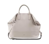 DUDU Elegante Bolso Bandolera para Mujer en Piel auténtica, Bolso de Mano con Dos Asas y Cremallera Perla