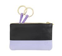 DUDU Estuche de Llaves Hombre Mujer con Cremallera Black_Lavender