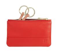 DUDU Estuche de Llaves Hombre Mujer con Cremallera Rojo Fuego