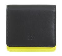 DUDU Cartera Mujer Pequeña de Piel Protección RFID de Colores Ultracompacta con Cremallera Interior y 8 Ranuras para Tarjetas Black Pop
