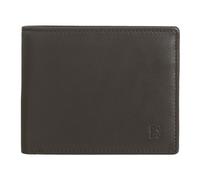 DUDU Cartera RFID de Piel para Hombre Nappa Coloreada con Monedero y Tarjetero Coffee Brown