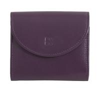 DUDU Mini Cartera de Mujer en Piel Genuina con Cremallera, Cierre de Botón, Billetera Compacta de Colores Deep Purple