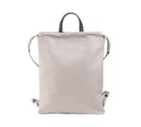 DUDU Mochila de Bolsa de Cuero para Mujer Deportiva de Moda Bolsa de Saco con Cordón y Asas Finas de Cuero Perla