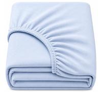 Dudu N Girlie 100% algodón Jersey cuna Sábana Bajera ajustable, 60 cm x 120 cm, color azul