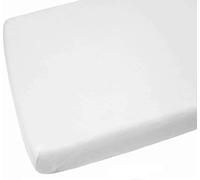 Dudu N Girlie 100% algodón Jersey Sábana Bajera ajustable, 70 cm x 140 cm, color blanco