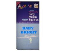 Dudu N Girlie - Manta para bebé (100% algodón, 70 x 70 cm, 12 unidades), color azul