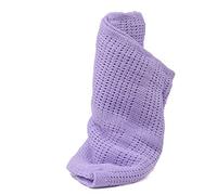 Dudu N Girlie Manta para Cuna, 100% algodón Puro, Extra Suave, para enfermería, bebé, para Todas Las Estaciones, para Viajes, Cuna, Cama, (100 x 150 cm, Morado)