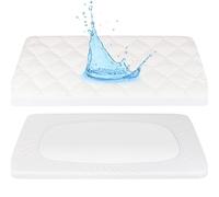 Dudu N Girlie - Protector de colchón acolchado impermeable (40 x 94 cm)