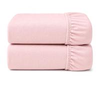 Dudu N Girlie Sábana bajera ajustable para cuna de 50 x 100 pulgadas, tamaño pequeño, 100 x 50 cm, hipoalergénica, transpirable, fácil cuidado, sábanas para cama junior (paquete de 2, color rosa)
