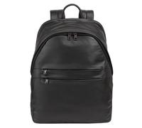 DuDu New York Mochila de día Piel 41 cm Compartimento para el portátil negro