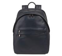DuDu New York Mochila de día Piel natural 41 cm Compartimento para laptop azul