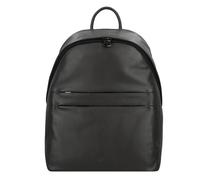 DuDu New York Mochila de día Piel natural 41 cm Compartimento para laptop gris