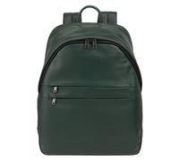 DuDu New York Mochila de día Piel natural 41 cm Compartimento para laptop verde