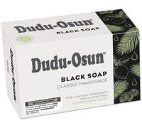 Dudu-Osun - 1x150g ORGÁNICO, sellado higiénicamente y empaquetado individualmente - CLASSIC Black Soap | Jabón Negro Africano | Jabón para camping, ducha, afeitado y facial [total: 150g]