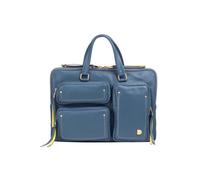 DuDu Pocket Maletín Piel natural 36 cm Compartimento para el portátil azul