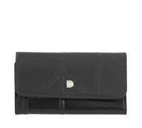 DUDU Portachiavi in Pelle con 6 Ganci, Astuccio Borsellino Portachiavi Uomo Donna - Elegante, Pratico e Compatto per Organizzare le Chiavi Black_Orange