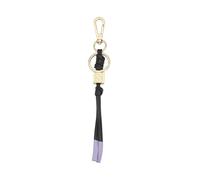 DUDU Portachiavi in Pelle Minimalista, Portachiavi per Uomo Donna con Moschettone e Anello, Design Minimal Compatto Leggero Black_Lavender