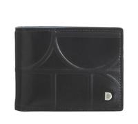 DUDU Portafoglio da Uomo in Pelle Stampata con Clip Fermasoldi, Piccolo Portafogli Sottile Compatto con Protezione RFID - Porta Carte di Credito e Zip Posteriore Black_Pastel Blue