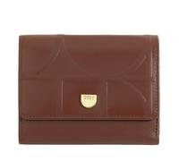 DUDU Portafoglio Donna Piccolo RFID in Vera Pelle Stampata, Portafogli con Tasca a Cerniera - Elegante, Compatto da Borsetta, Perfetto per Carte e Monete Chocolate_Lilac