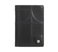 DUDU Portafoglio Uomo in Pelle Piccolo, Portafogli Uomo RFID Slim Pelle Stampata - Compatto con Porta Carte di Credito, Porta Banconote Contanti, Zip Portamonete Black_Bright Yellow