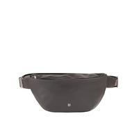 DUDU riñonera de Piel auténtica para Hombre y Mujer con Correa Ajustable, diseño Espacioso, Elegante y Limpio, riñonera con 3 Cremalleras Antracita