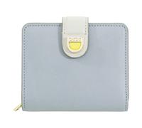 DuDu Skyline Cartera Bloqueo RFID Piel natural 11 cm azul