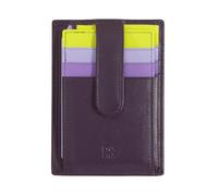 DUDU Tarjetero Piel Multicolor con Cinta Deep Purple