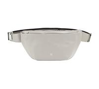 DUDU riñonera de Piel auténtica para Hombre y Mujer con Correa Ajustable, diseño Espacioso, Elegante y Limpio, riñonera con 3 Cremalleras Perla