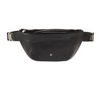 DUDU riñonera de Piel auténtica para Hombre y Mujer con Correa Ajustable, diseño Espacioso, Elegante y Limpio, riñonera con 3 Cremalleras Negro