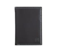 DuDu Tiberio Cartera Bloqueo RFID Piel natural 9.5 cm negro