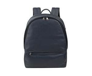 DUDU Zaino in Pelle Uomo Donna Porta PC 15L - Elegante Zaino da Viaggio e Lavoro con Tasca Imbottita per Laptop (Fino 13"), Spallacci Regolabili e Design Compatto Navy