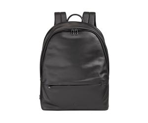 DUDU Zaino in Pelle Uomo Donna Porta PC 15L - Elegante Zaino da Viaggio e Lavoro con Tasca Imbottita per Laptop (Fino 13"), Spallacci Regolabili e Design Compatto Negro