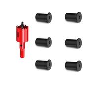 DuDuZui 19mm Pasacables de Escritorio, para Cable Starlink, 6 Alimentación a Través de Cable Ethernet Grommet para Cable Starlink y Muebles Agujeros de Alambre,con Sierra Perforadoras (Negro,19mm)