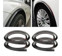 DuDuZui Guardabarros Universales de 1,5m Ruedas de Coche Extensión de Guardabarros Moldura Bengalas Tira de Ajuste de Ceja de Neumático Automático para Protector y Decoración, Fibra de Carbon, 4 Pz