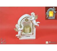 DUE ESSE CHRISTMAS SRL Ángel con Cuadro a Bate. 25 cm, como se Muestra en la Imagen, Talla única