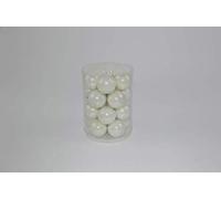 DUE ESSE Dos Estas esferas, Blanco perlate, 4 cm, 20 Unidades