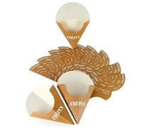 DUE ESSE S.N.C. DI SABATINI ALDO 100 recipientes para crepes plegables de papel alimenticio, estuche para crepes take away