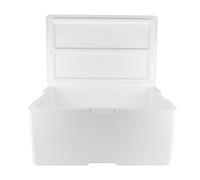 DUE ESSE S.N.C. DI SABATINI ALDO & C. Caja térmica grande blanca rectangular de 54 x 36 x 28 cm de altura + tapa de caja térmica ideal para envío por mensajería