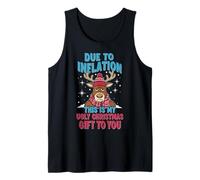 Due To Inflation Regalo Feo Navidad Reno Camiseta sin Mangas