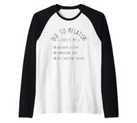 Due to Inflation This is My Halloween Thanksgiving Christmas Camiseta Manga Raglan