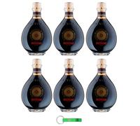 Due Vittorie Vinagre balsámico de Módena IGP Vinagre Aceto Balsámico di Modena IGP, botella de cristal 6 x 250 ml + llavero Beni Culinari gratis